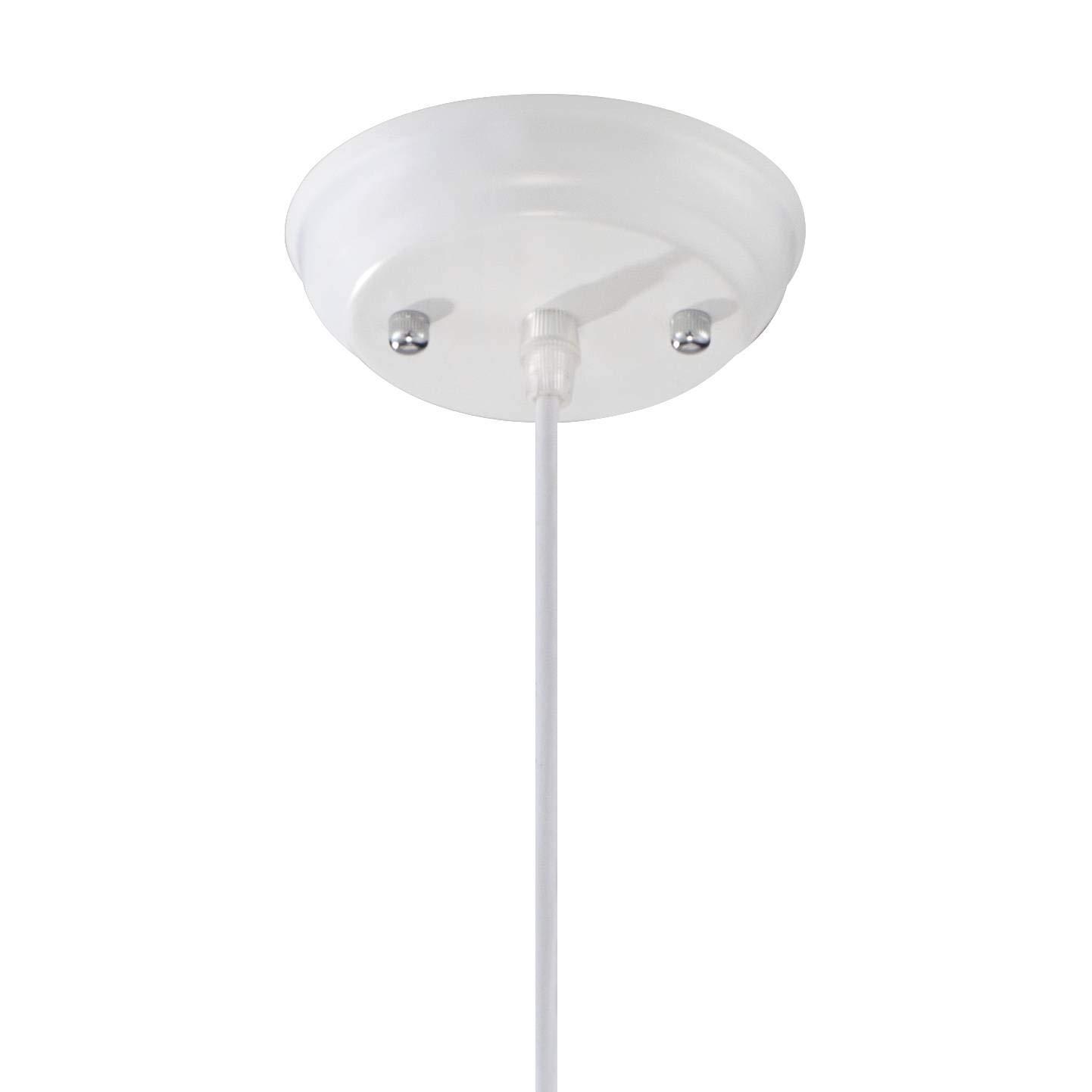 Possini Euro Design Felton White Pendant Light 13" Wide Mid Century Modern Rounded Shade for Dining Room House Foyer Kitchen Island Entryway Bedroom