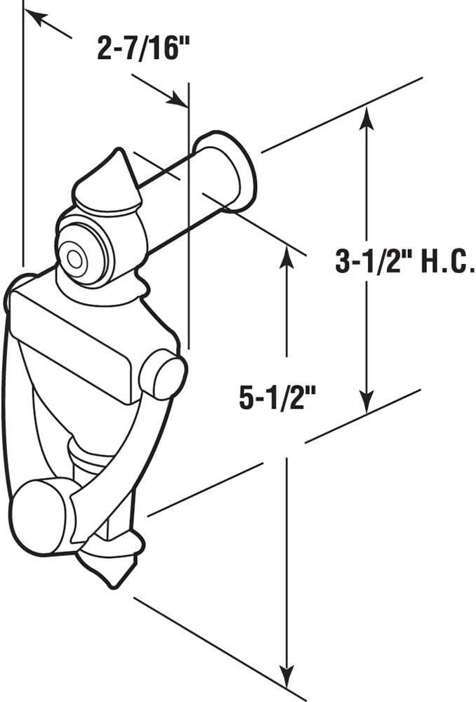 Satin Nickel Door Knocker with 180-Degree Viewer