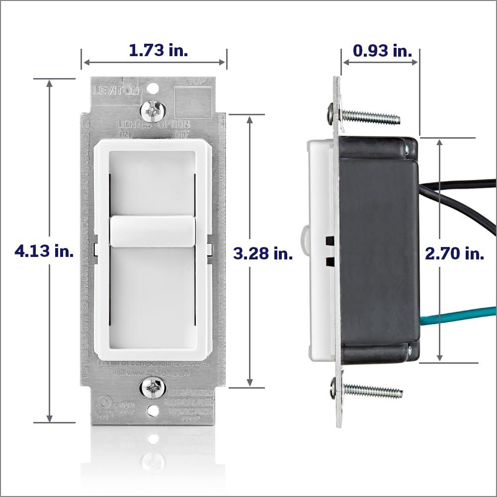 Tamper Resistant Slide Single Pole Dimmer