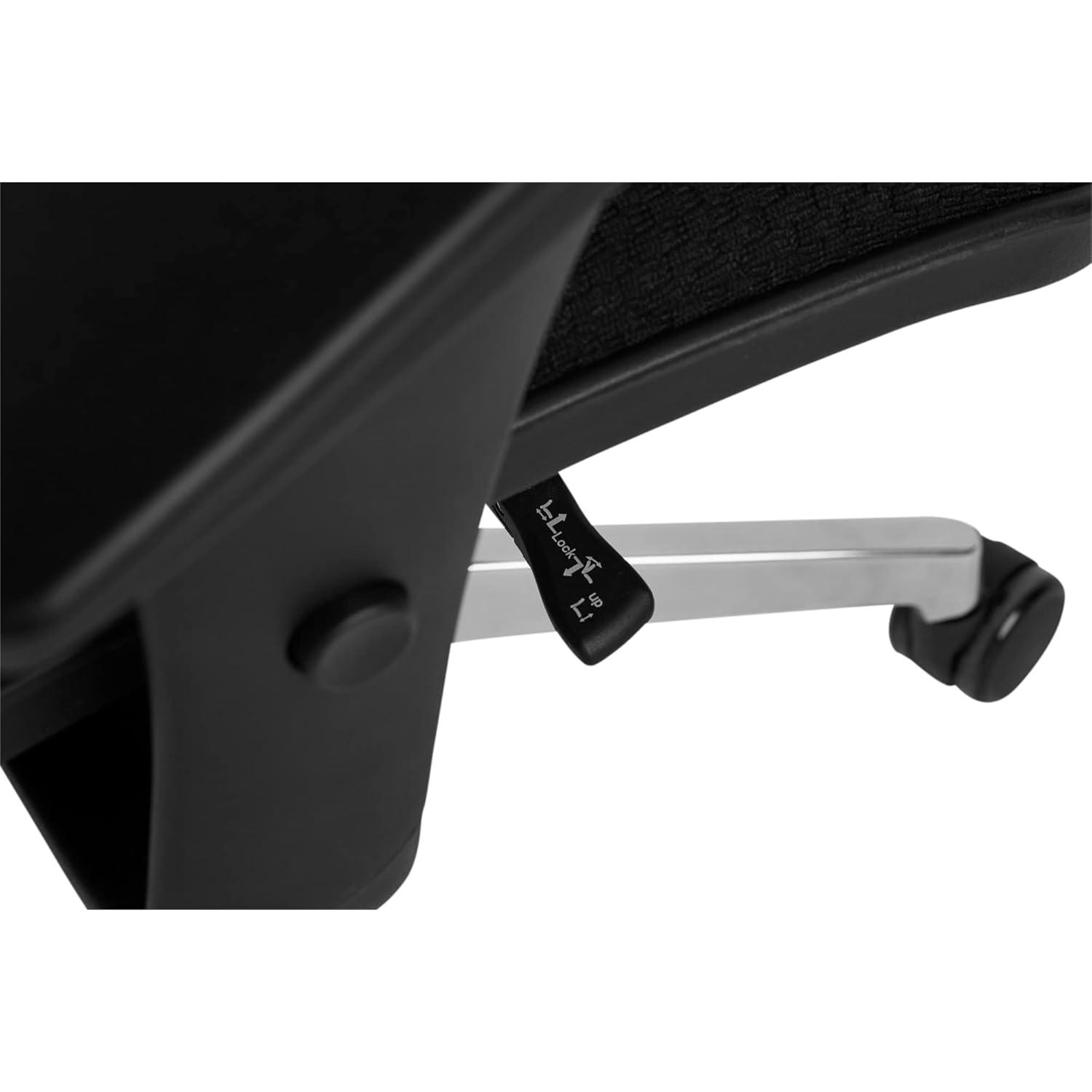 Black Mesh and Fabric Mid-Back Swivel Executive Chair