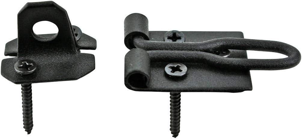 3-Inch Black Wrought Iron Hasp Door Lock