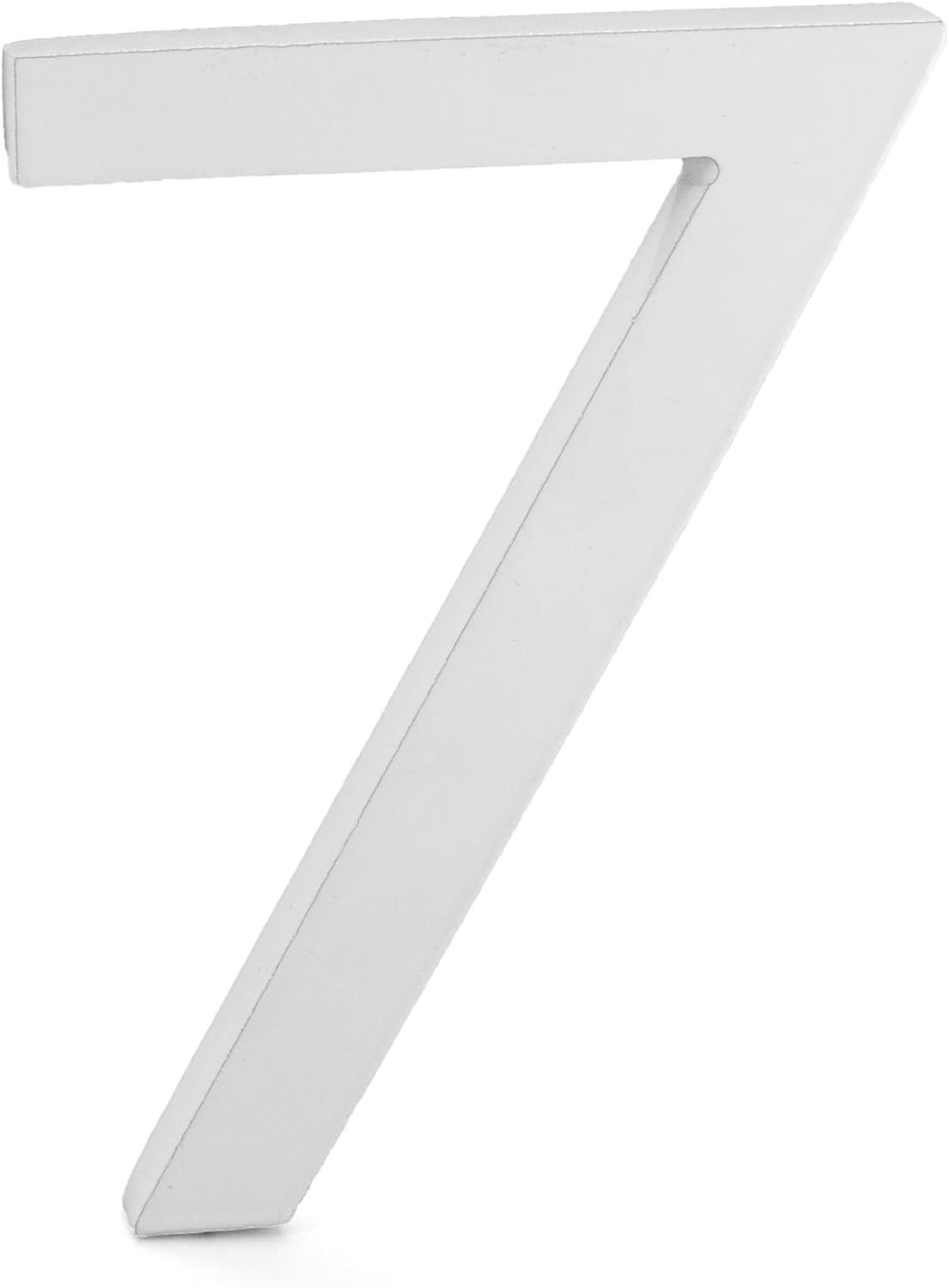 8" White Aluminum Floating House Number