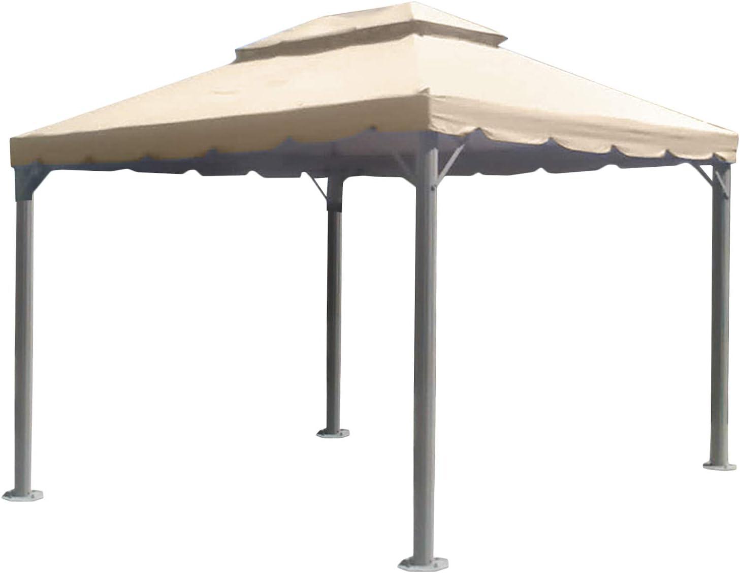 Beige Whisper 10' x 12' Two-Tiered Gazebo Replacement Canopy