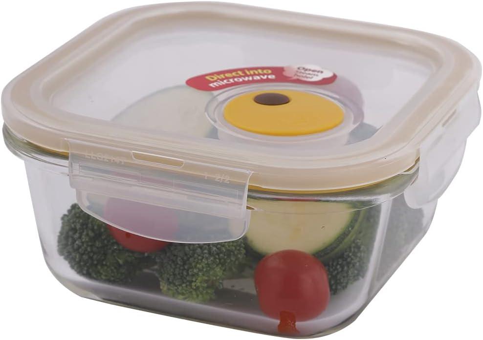 LocknLock Performance Glass Vented Food Storage Container, 13-Ounce