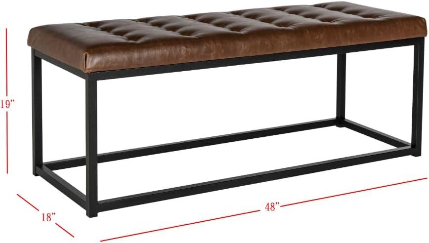 Reynolds Bench - Brown/Black - Safavieh