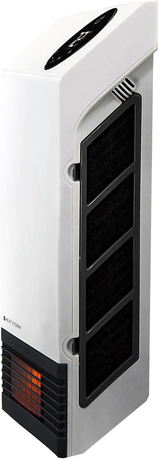 Heat Storm Heat Storm 1000 Watt 3400 BTU Electric Wall Mounted Space Heater with Adjustable Thermostat , Remote Included and with Digital Display
