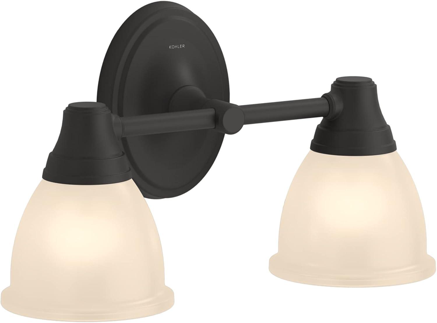 Forte 2 Light Indoor Bathroom Vanity Light Fixture, Position Facing Up or Down, UL Listed