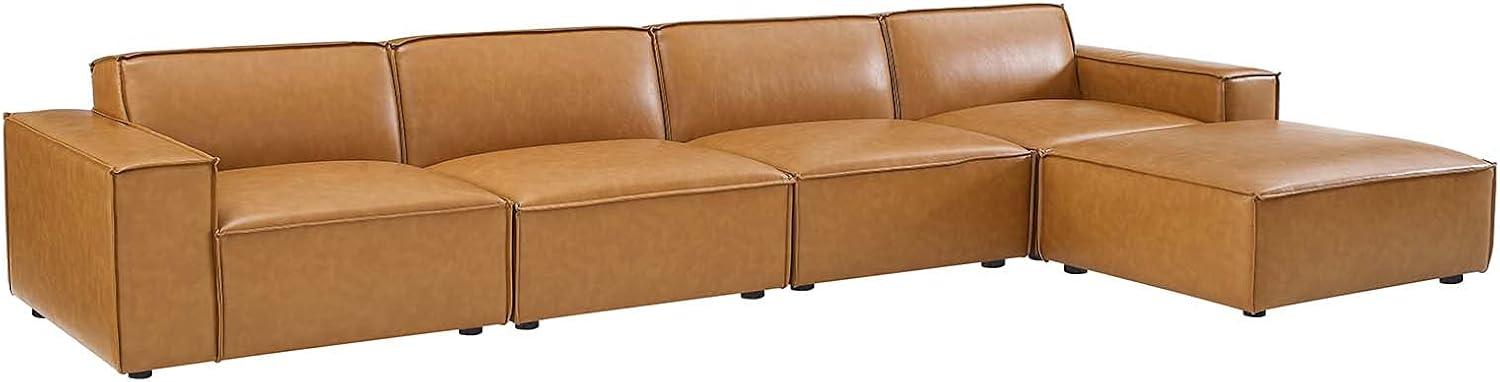 Modway Modway Restore 5-Piece Vegan Leather Sectional Sofa