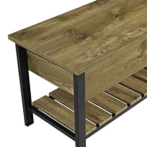 Walker Edison Storage Bench, Barnwood