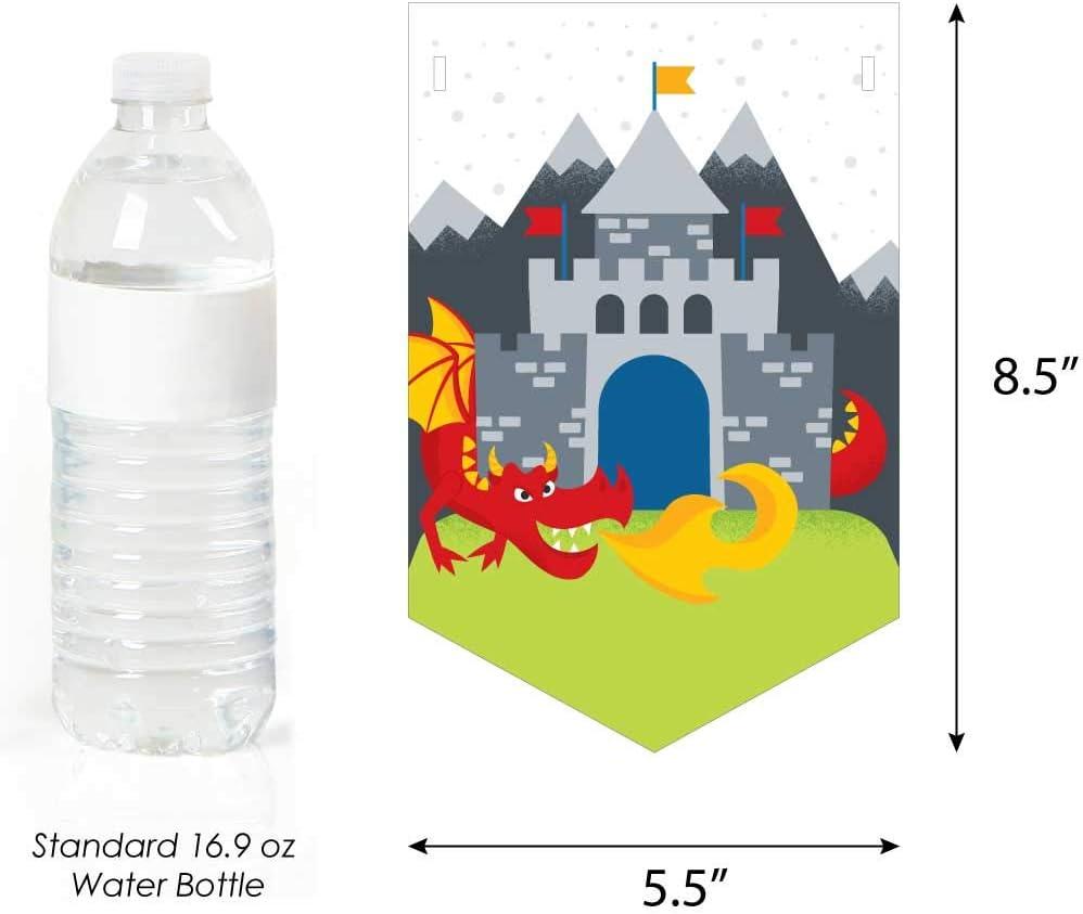 Big Dot of Happiness Calling All Knights and Dragons - Medieval Birthday Party Bunting Banner - Birthday Party Decorations - Happy Birthday