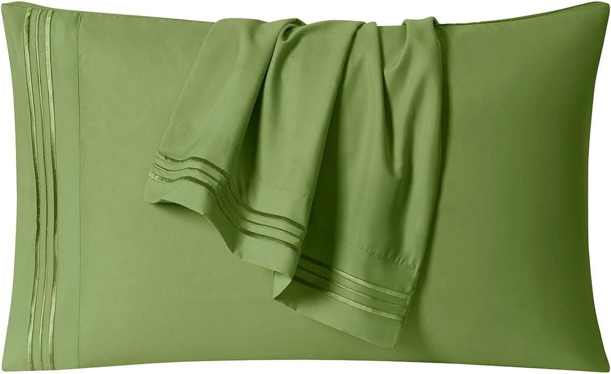 Calla Green Queen Organic Cotton Microfiber Deep Pocket Sheet Set