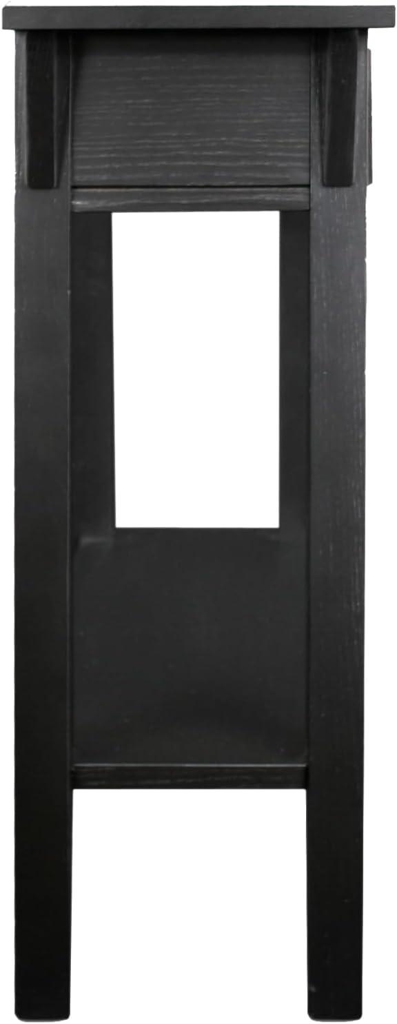 Favorite Finds Mission Hall Stand Slate Finish - Leick Home: Compact Wood Entryway Table with Drawer, CARB Certified