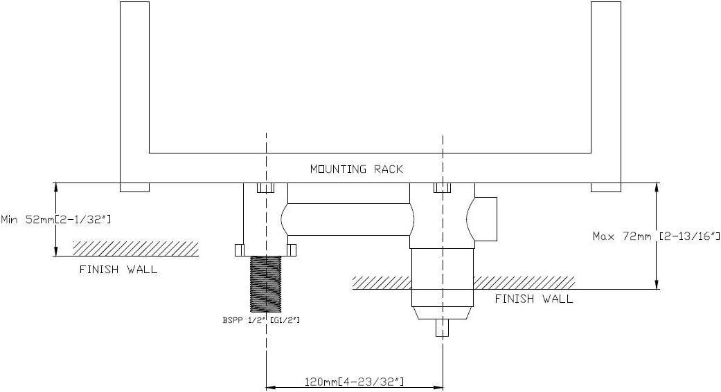 Wall Mount Bathroom Vanity Faucet, Waterfall Bathroom Faucet, Lavatory Faucet