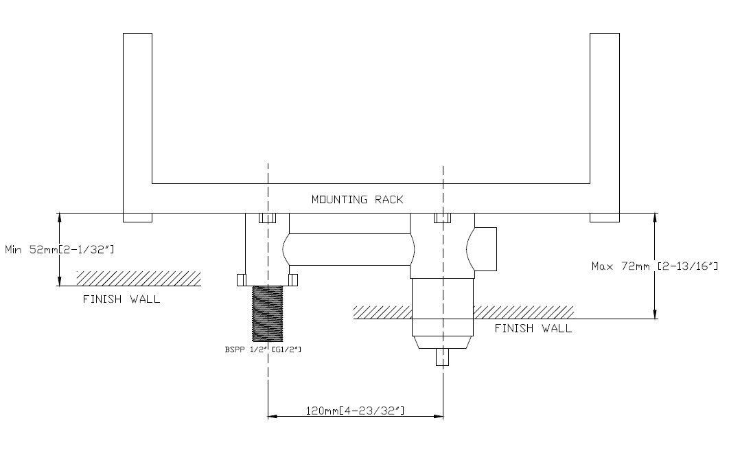 Wall Mount Bathroom Vanity Faucet, Waterfall Bathroom Faucet, Lavatory Faucet