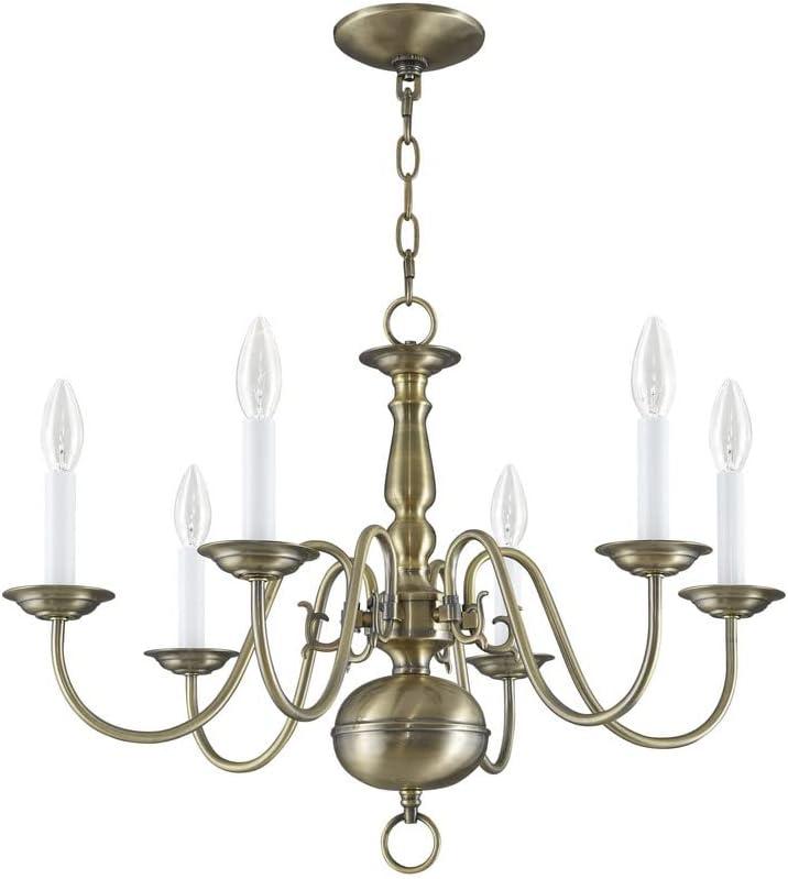 Livex Lighting - Williamsburgh - 6 Light Chandelier in Traditional Style - 24