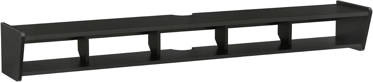 Walker Edison Minimalist Floating TV Stand for TVs up to 70”, Solid Black