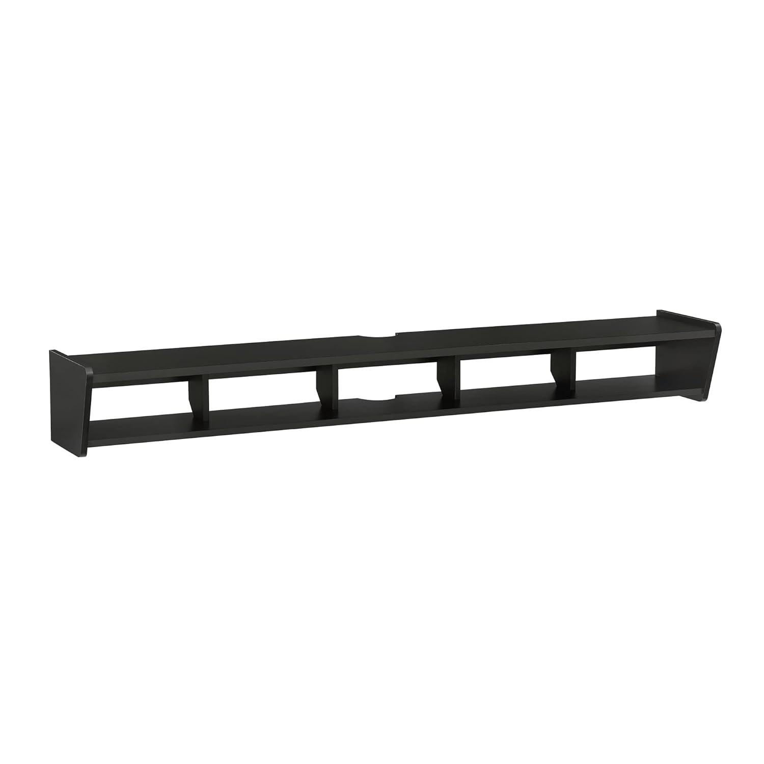 Walker Edison Minimalist Floating TV Stand for TVs up to 70”, Solid Black