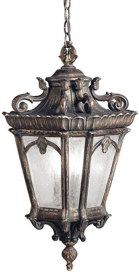 Londonderry Bronze 3-Light Outdoor Pendant with Clear Glass