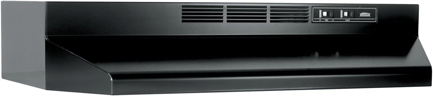 Black 30-Inch Stainless Steel Under Cabinet Range Hood