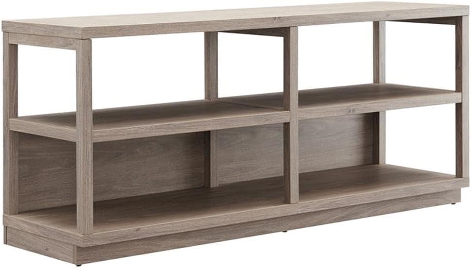 Antiqued Gray Oak 55" Simplistic TV Stand for Modern Homes