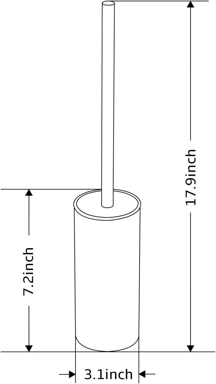 BGL Stainless Steel 304 Black Toilet Bowl Brush and Holder Set Cleaning Tool Holder with Toilet Brush