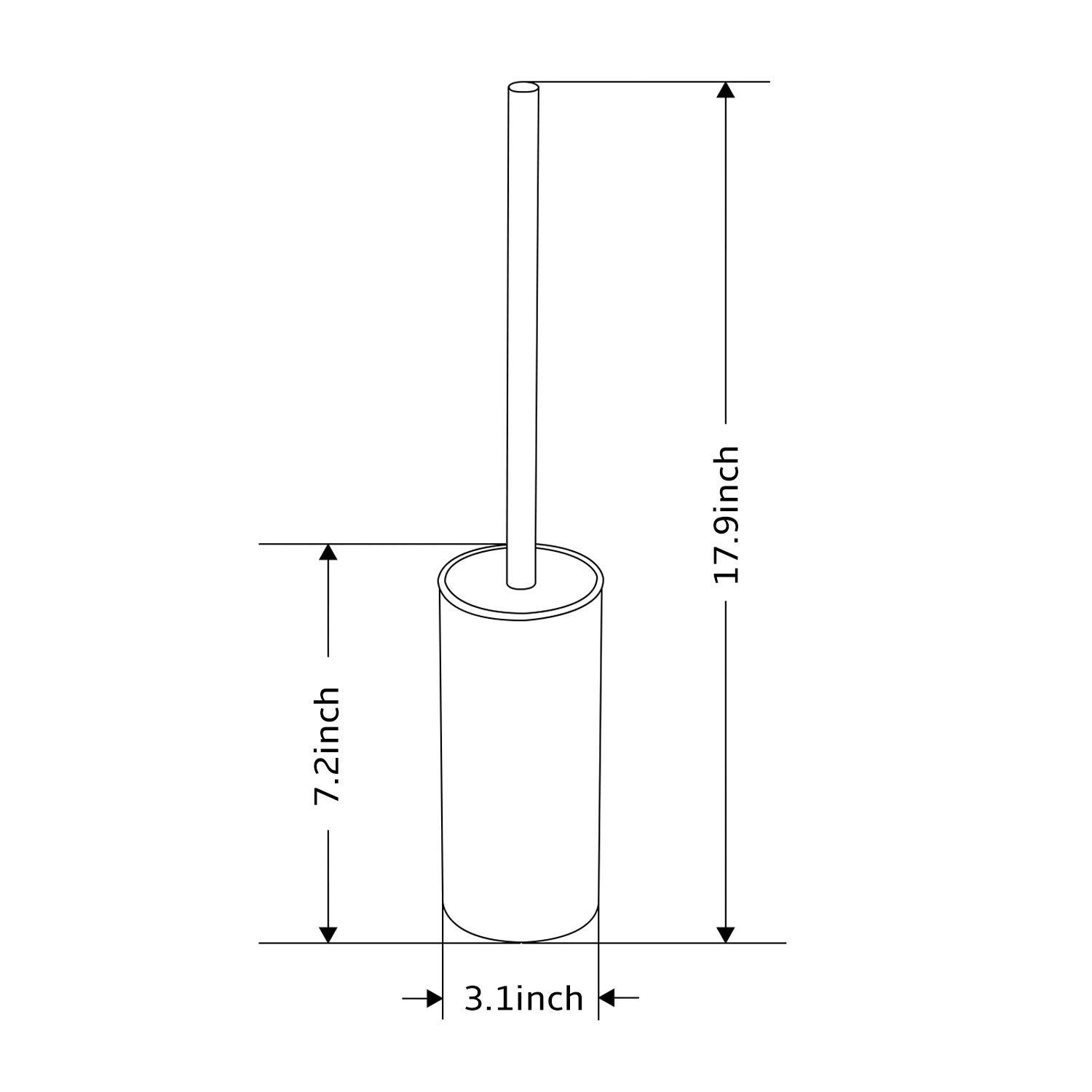 BGL Stainless Steel 304 Black Toilet Bowl Brush and Holder Set Cleaning Tool Holder with Toilet Brush