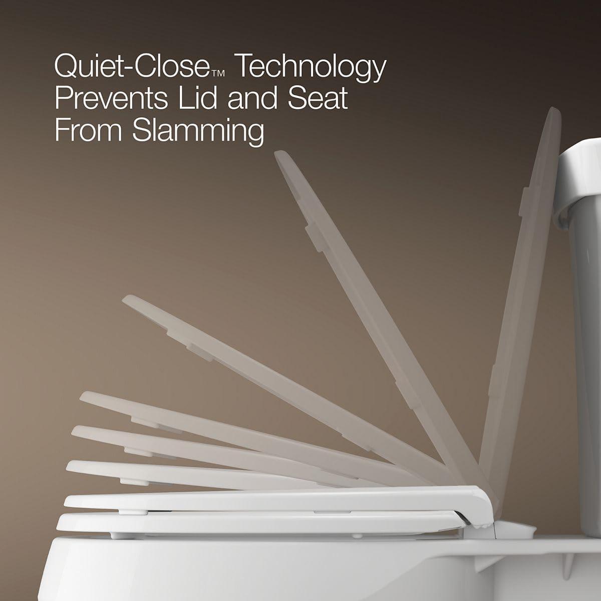 Hyten Elevated Toilet Seat with Quiet-Close Lid and Seat and Grip-Tight Bumpers