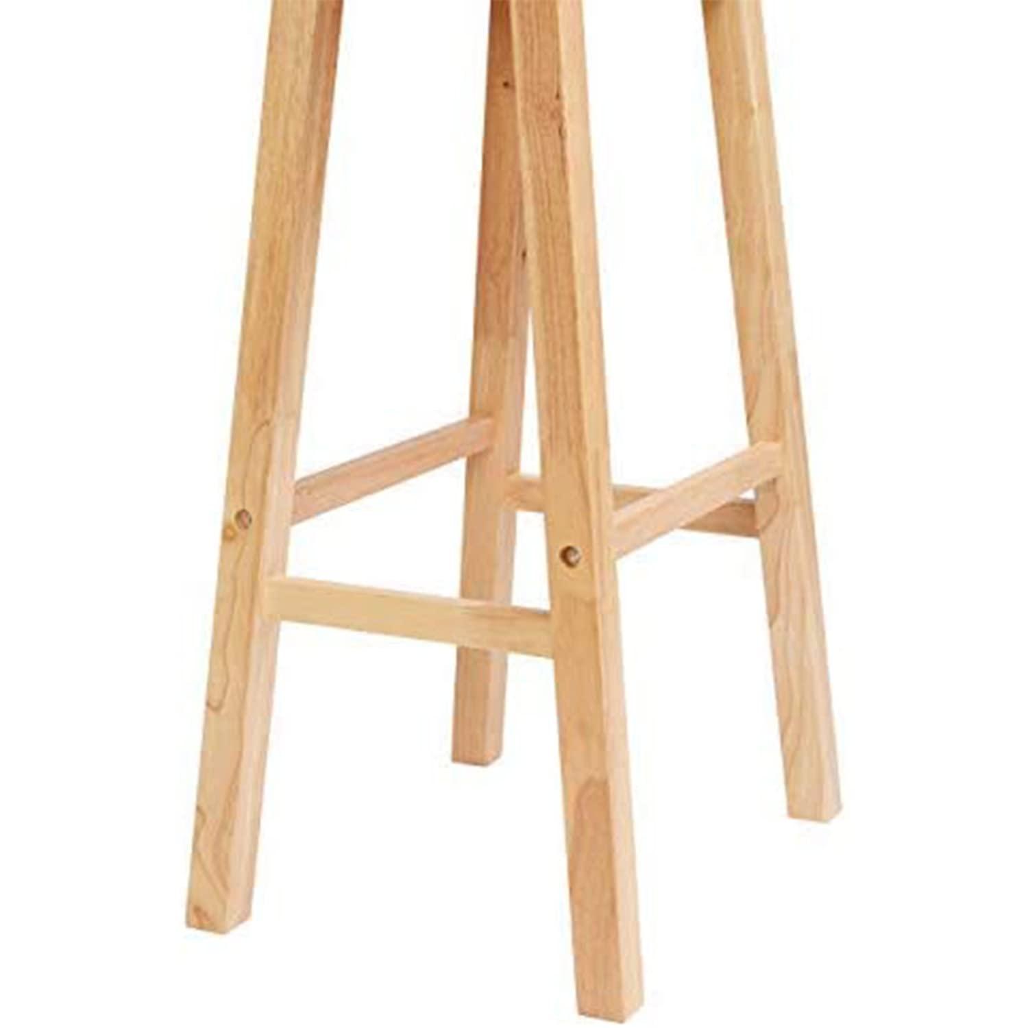 PJ Wood Solid Wood Accent Stool