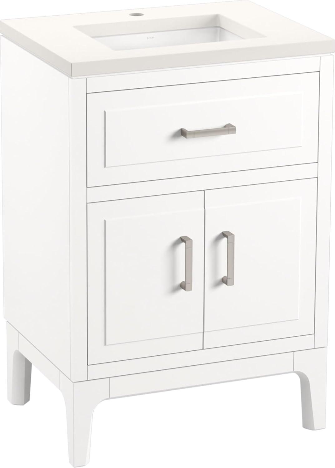 Seer 24" Freestanding Single Bathroom Vanity Cabinet with Sink and Quartz Top