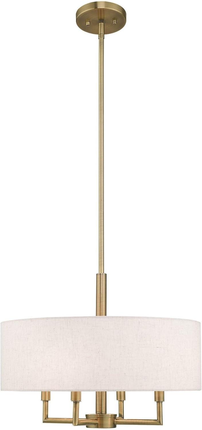 Livex Lighting Meridian 4 - Light Chandelier in  Antique Brass