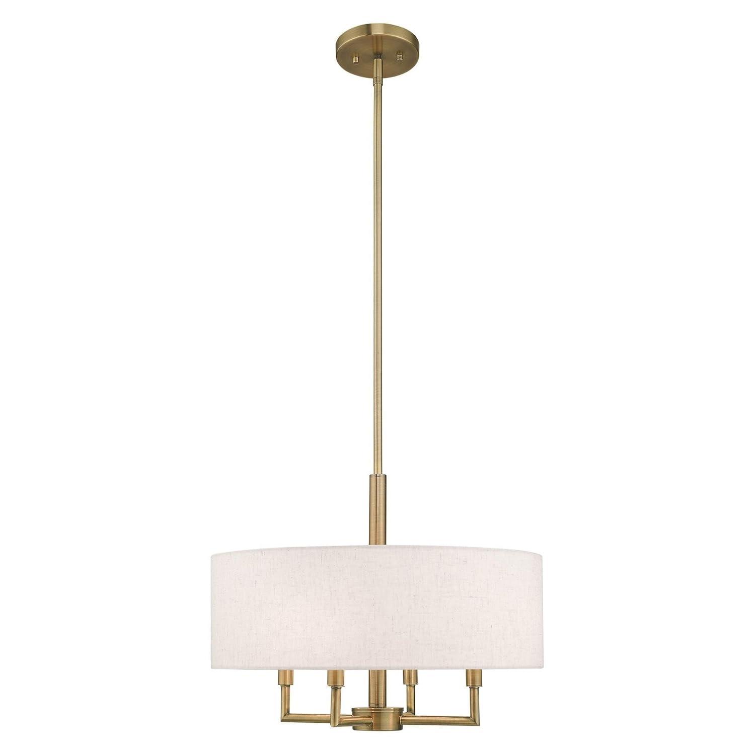 Livex Lighting Meridian 4 - Light Chandelier in  Antique Brass