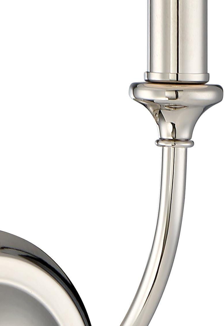 Sylvan Polished Nickel Dimmable Sconce with White Silk Shade