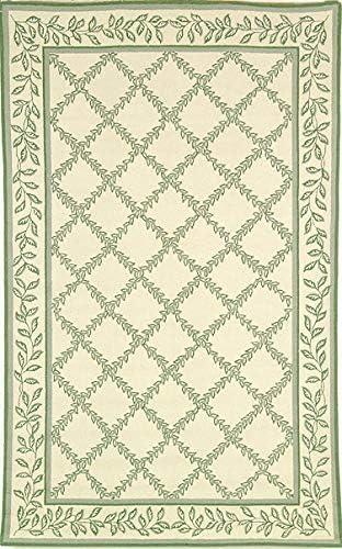 Chelsea HK230 Hand Hooked Accent Rug - Ivory/Light Green - 2'9"x4'9" - Safavieh.