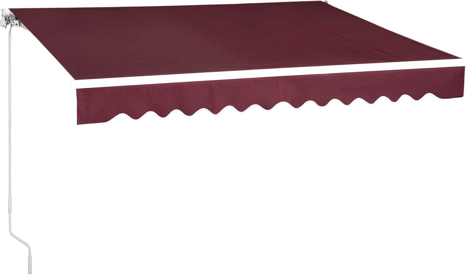 MCombo 12' x 10' Burgundy Manually Retractable Patio