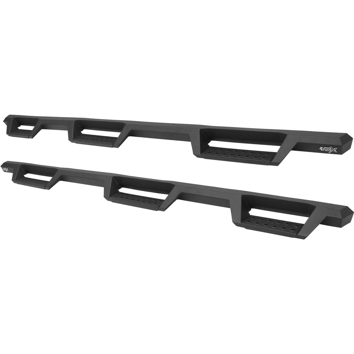 HDX Black Square Tube Wheel-to-Wheel Nerf Step Bars