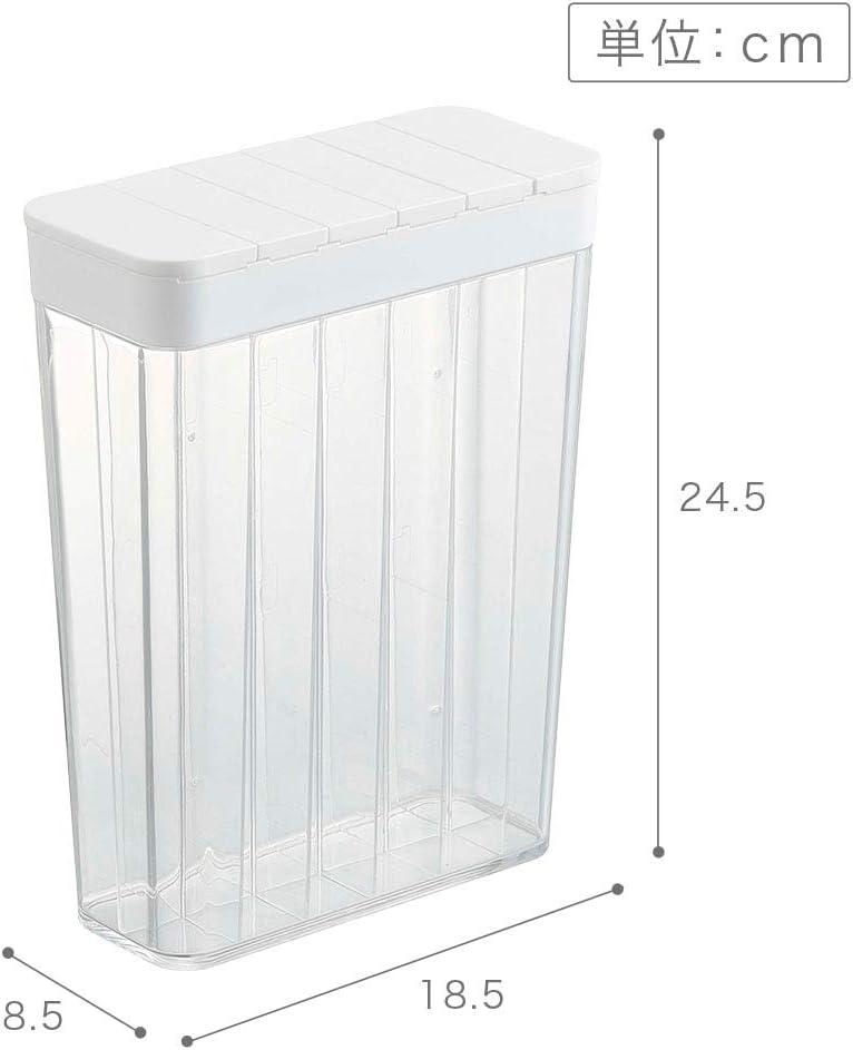 Yamazaki Home Measuring Storage Container, Plastic, 2 Liters (about 4 lbs), Lid