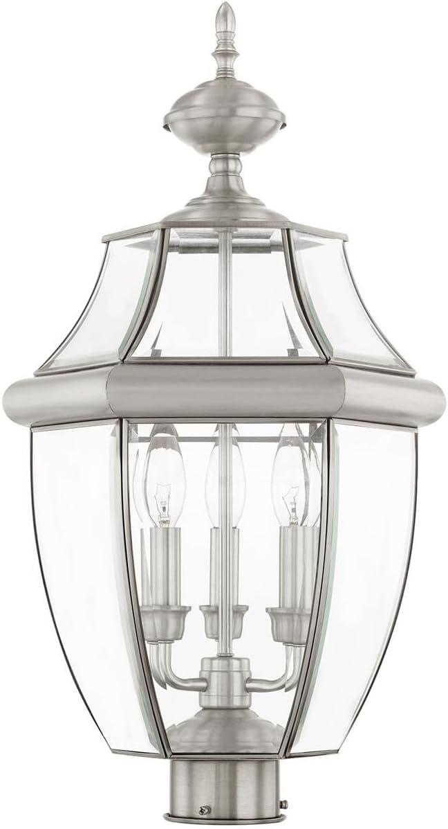 Livex Lighting Monterey 3 - Light Lantern in Brushed Nickel