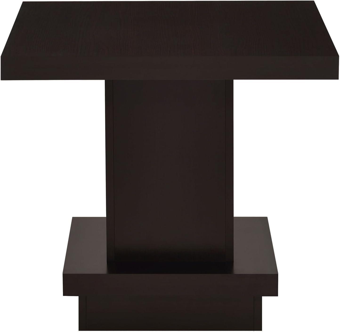 Reston Square Wood End Table Cappuccino Brown - Coaster