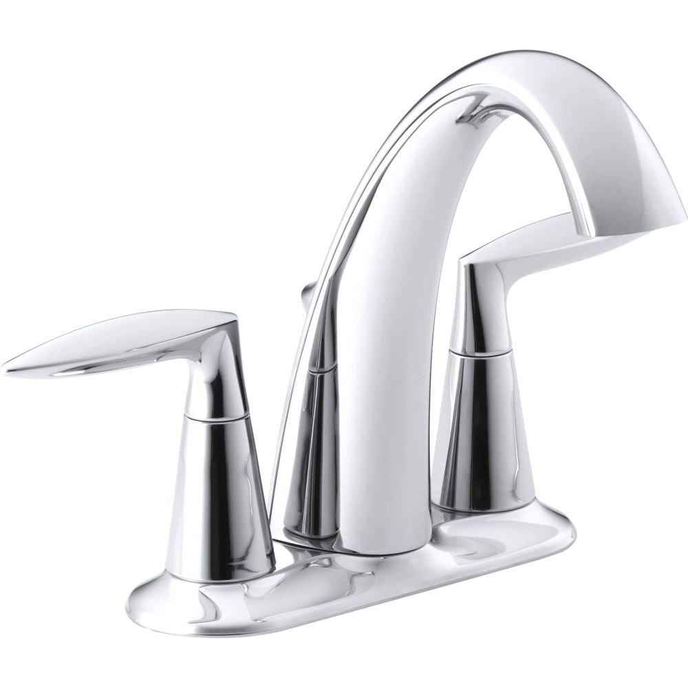 Kohler Alteo® Centerset 4" Bathroom Faucet with Pop-Up Drain Assembly, 2-Handle Bathroom Sink Faucet, 1.2 gpm