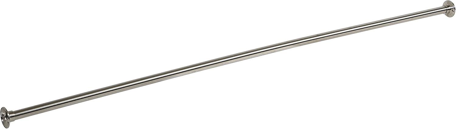 Design House Stainless Steel Shower Rod in Satin Nickel 60 Inch