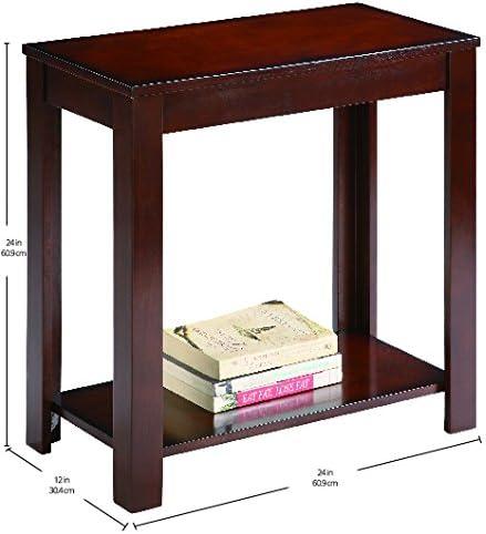 Crown Mark Pierce Chair Side Table, Espresso