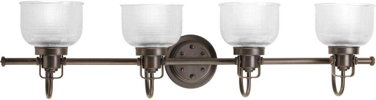 Rosser 4 Light Ribbed Dimmable Vanity Light