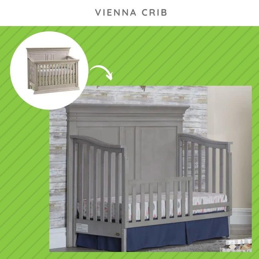 Barandilla de Seguridad para Cama de Niños Pequeños para Catres con Excavación para Bebés (Gris Ceniza)