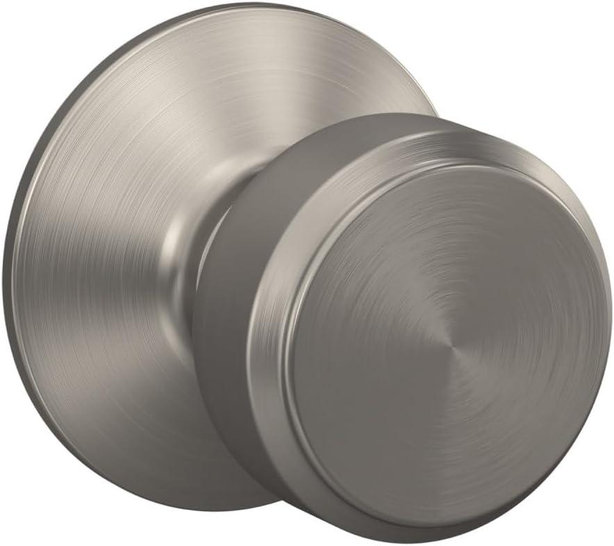 Schlage F10 BWE 619 Bowery Door Knob, Hall & Closet Passage Lock, Satin Nickel