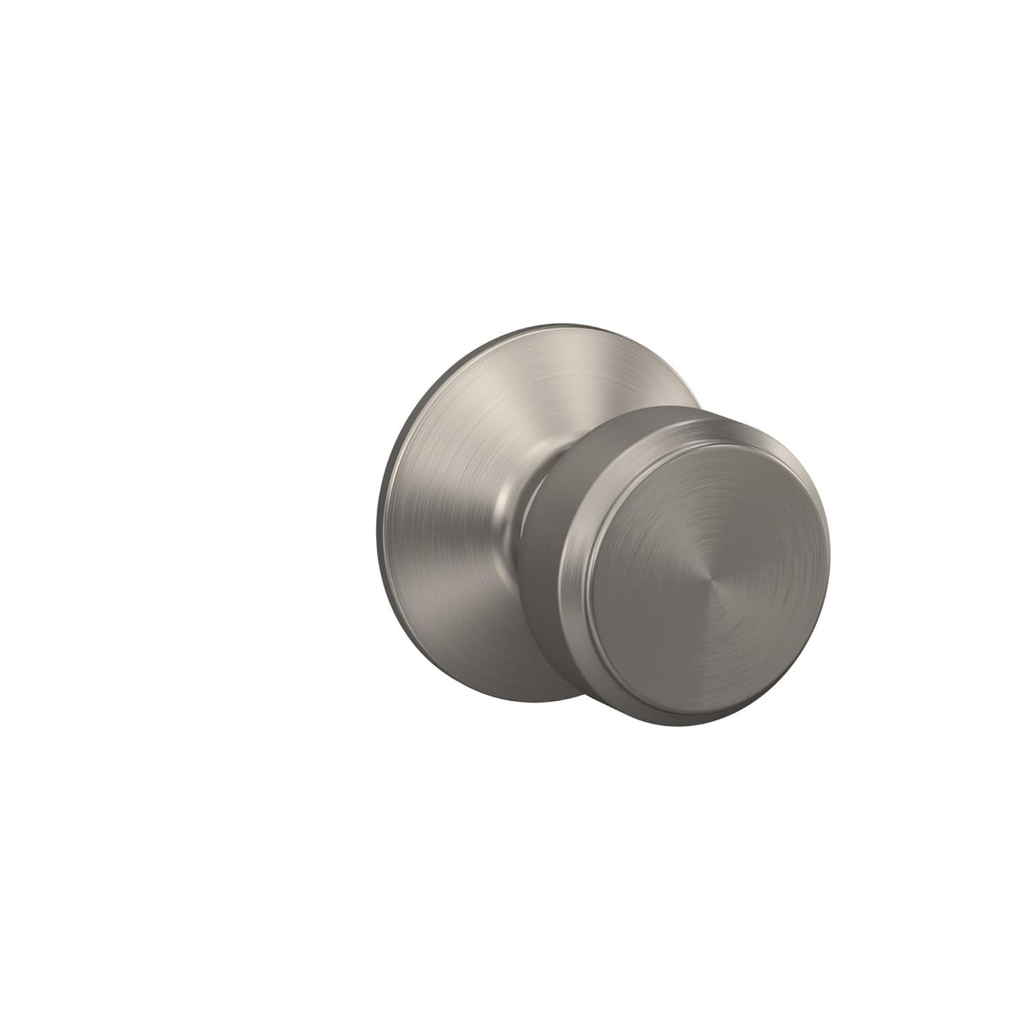 Schlage F10 BWE 619 Bowery Door Knob, Hall & Closet Passage Lock, Satin Nickel