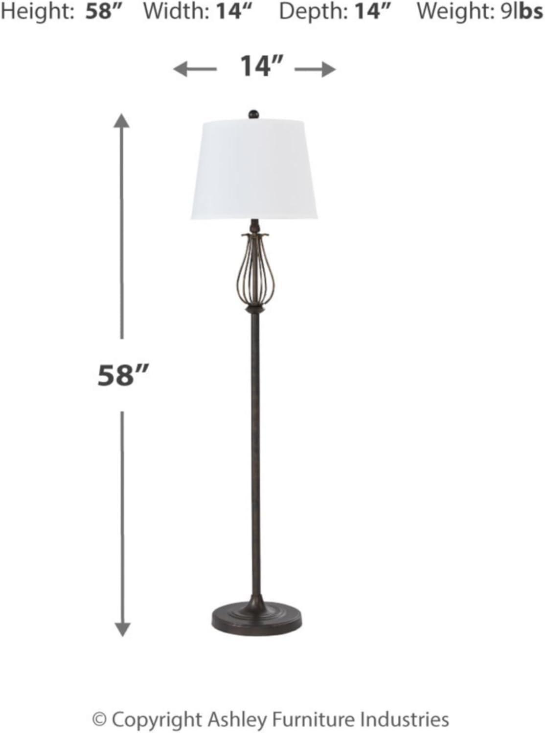 Brycestone Bronze 3-Piece Lamp Set with White Shades