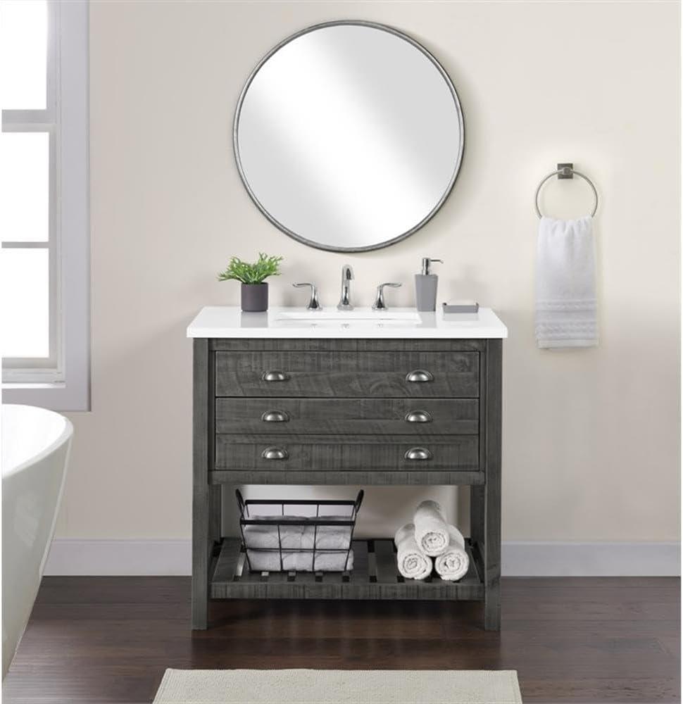 Martin Svensson Home Monterey 37" Wood Single Bathroom Vanity Gray