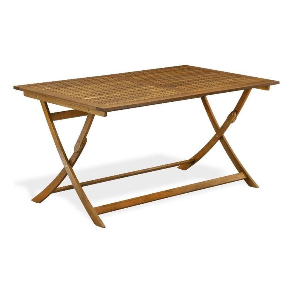 East West Furniture BAETFNA Avondale Wooden Folding Table Made of Acacia Wood in Natural Oil finish
