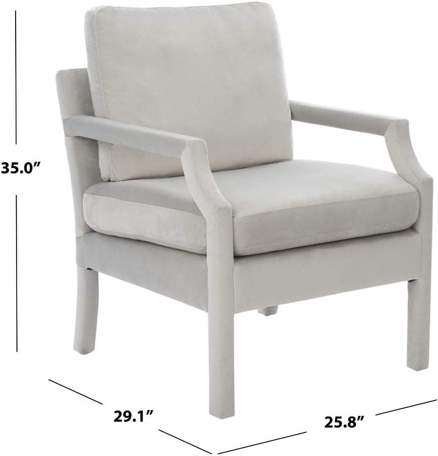 Genoa Upholstered Arm Chair - ACH4510 - Light Grey - Safavieh