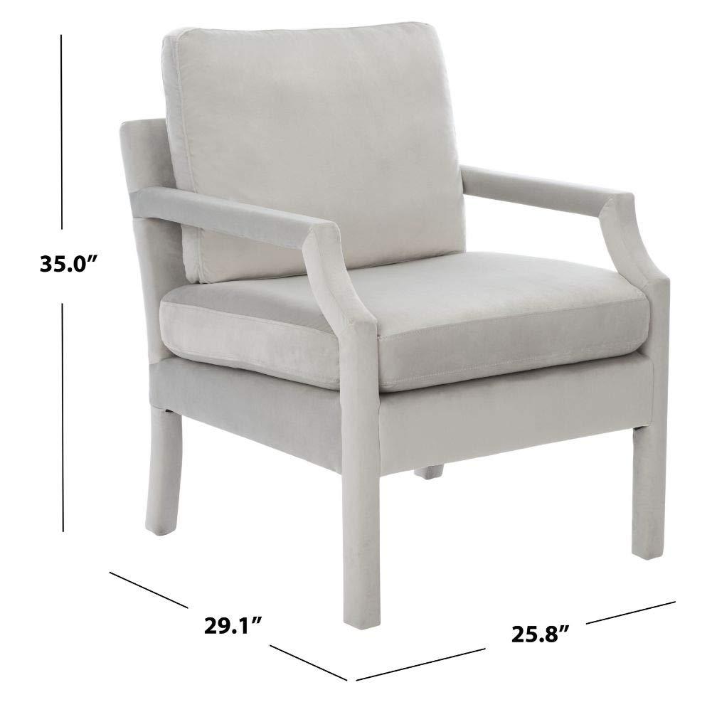 Genoa Upholstered Arm Chair - ACH4510 - Light Grey - Safavieh
